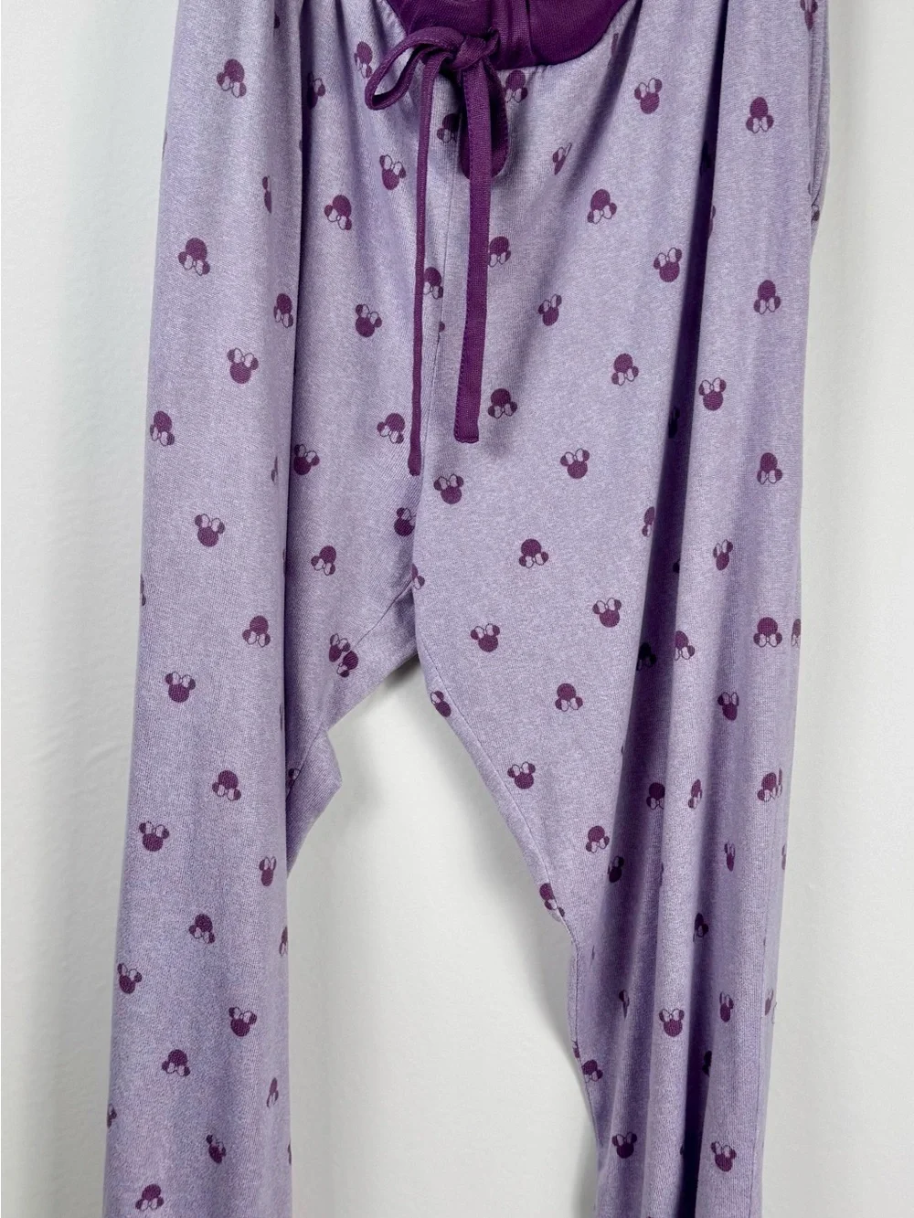 Disney Minnie Mouse Pajama Set XL Purple Soft Lounge Sleepwear